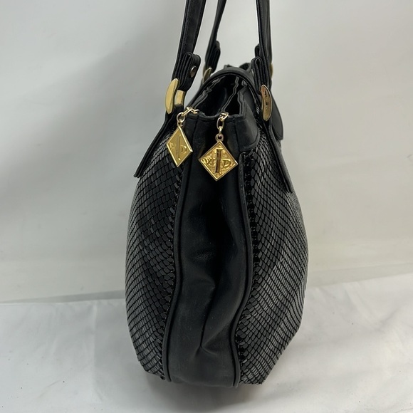 Whiting and Davis Large Double Compartment Shoulder Bag - Picture 3 of 16